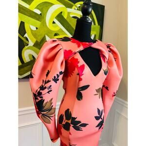 ✨Pink Floral Puff Sleeve Dress✨